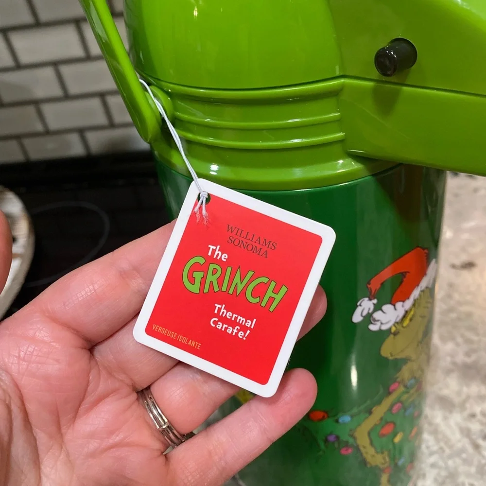 Williams Sonoma Green Grinch Thermos
